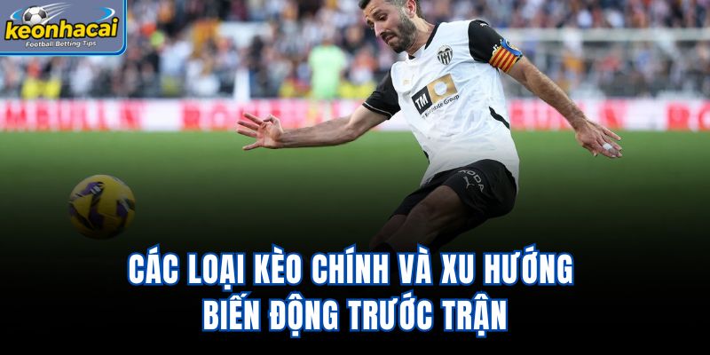 Các loại kèo chính và xu hướng biến động trước trận