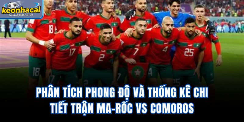 Phân tích phong độ và thống kê chi tiết trận Ma-rốc vs Comoros