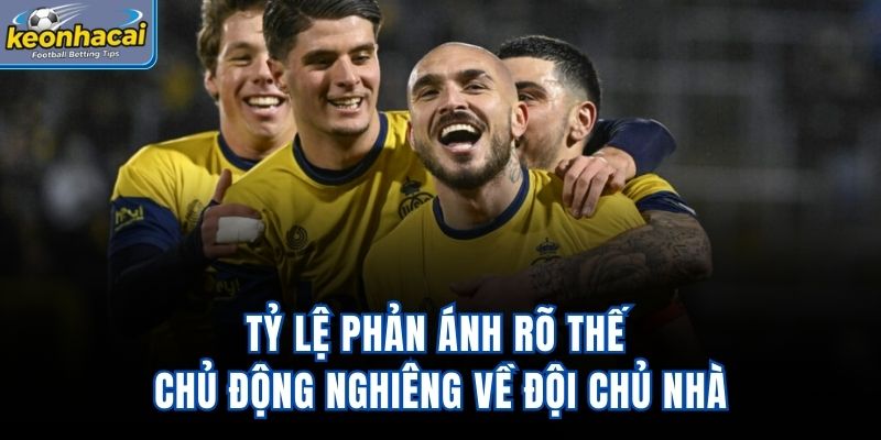 Tỷ lệ phản ánh rõ thế chủ động nghiêng về đội chủ nhà